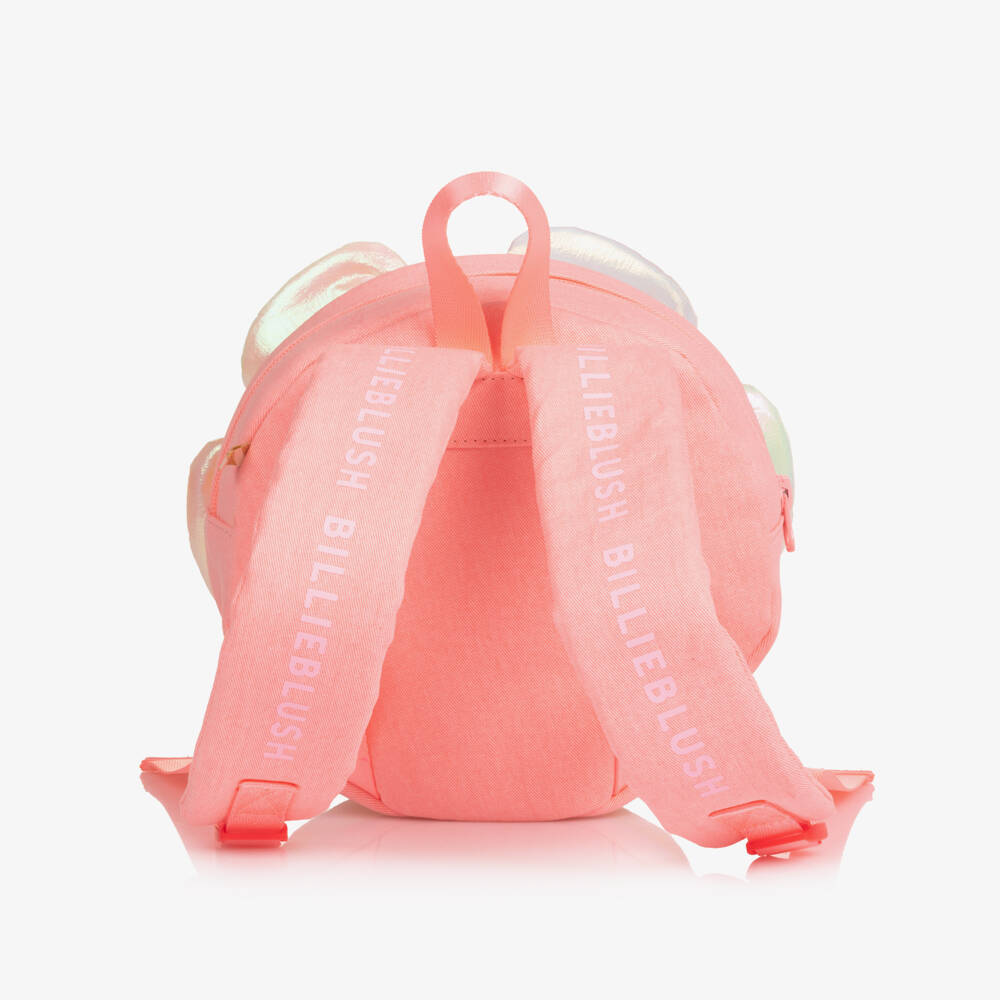 Billieblush-Girls Pink Circular Mesh Flower Backpack (20cm) | Childrensalon Outlet