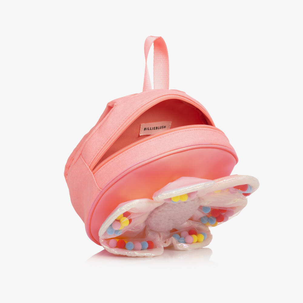 Billieblush-Girls Pink Circular Mesh Flower Backpack (20cm) | Childrensalon Outlet