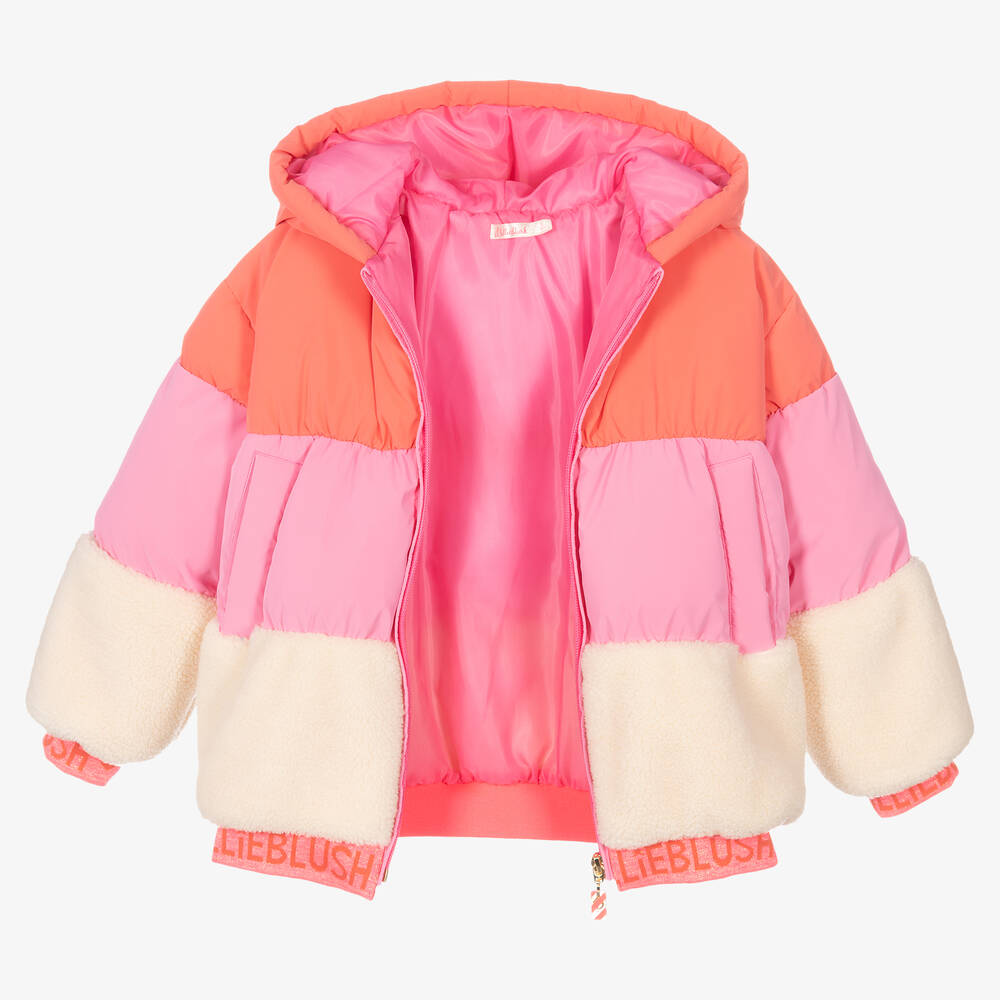 Billieblush-Girls Pink Colourblock Jacket | Childrensalon Outlet
