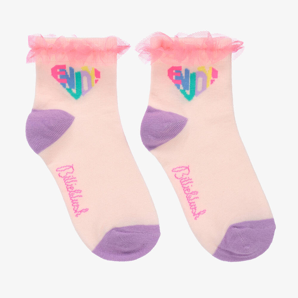 Billieblush - Girls Pink Cotton Ankle Socks | Childrensalon