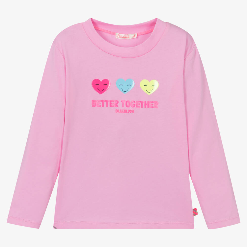 Billieblush - Girls Pink Cotton Better Together Top | Childrensalon
