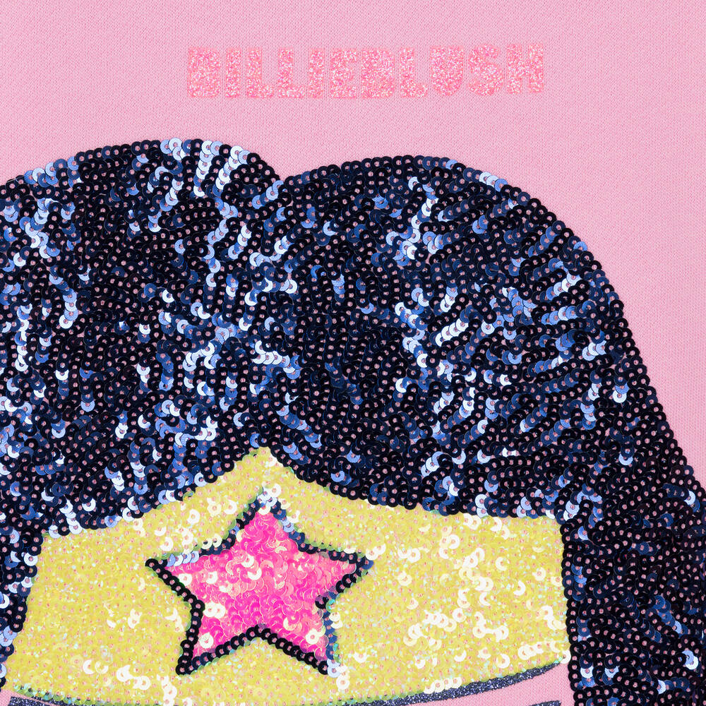 Billieblush-Girls Pink Cotton DC Sweatshirt Dress | Childrensalon Outlet