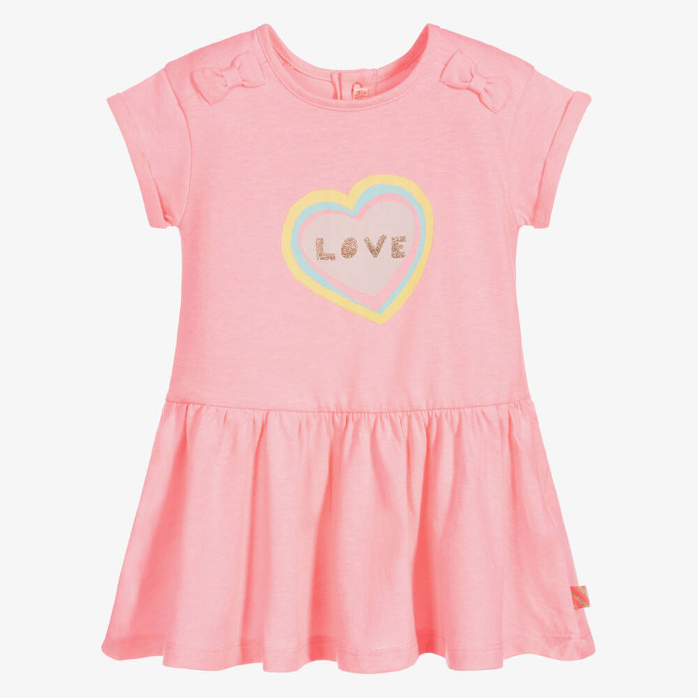 Billieblush-Girls Pink Cotton Jersey Dress | Childrensalon Outlet