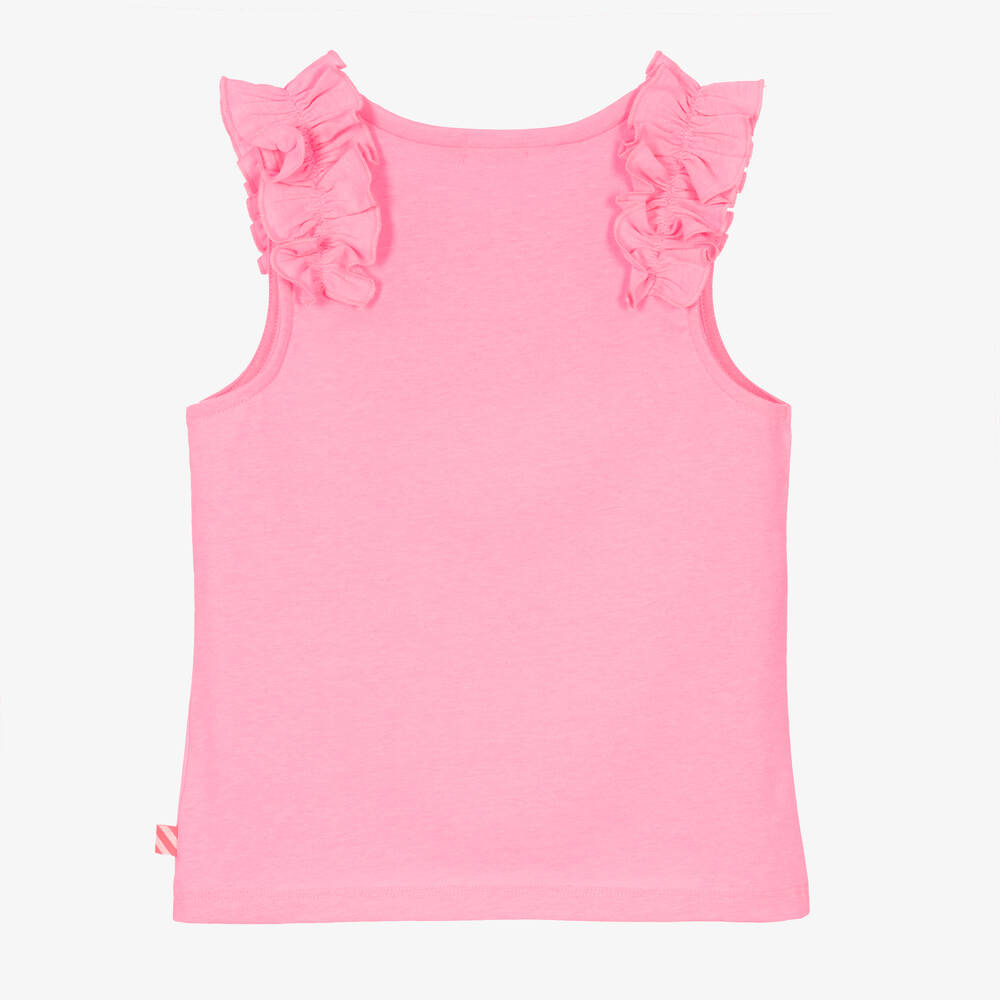 Billieblush-تيشيرت قطن جيرسي لون زهري للبنات | Childrensalon Outlet