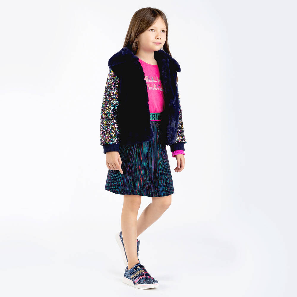 Billieblush-Girls Pink Cotton Jersey Top | Childrensalon Outlet