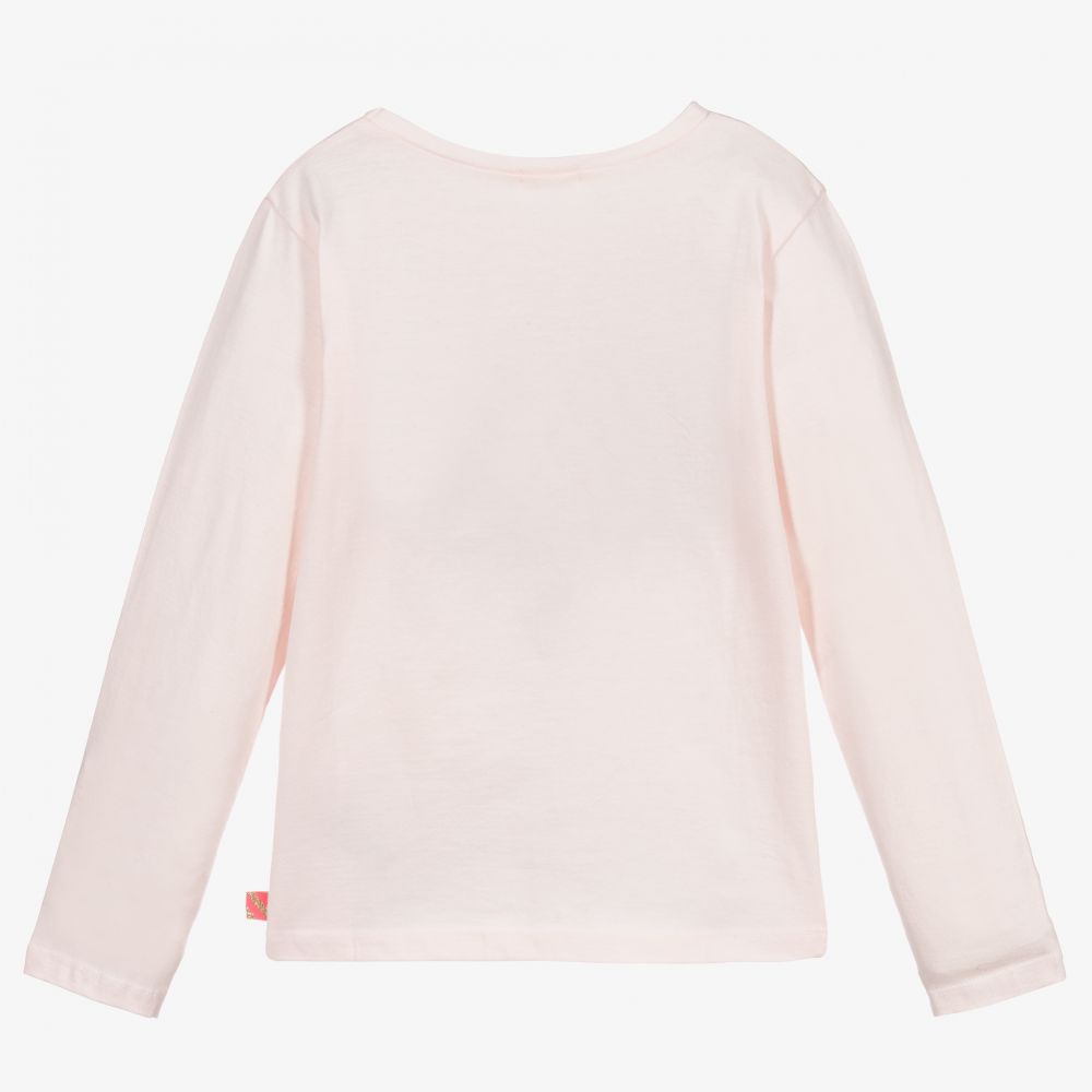 Billieblush-Girls Pink Cotton Jersey Top | Childrensalon Outlet