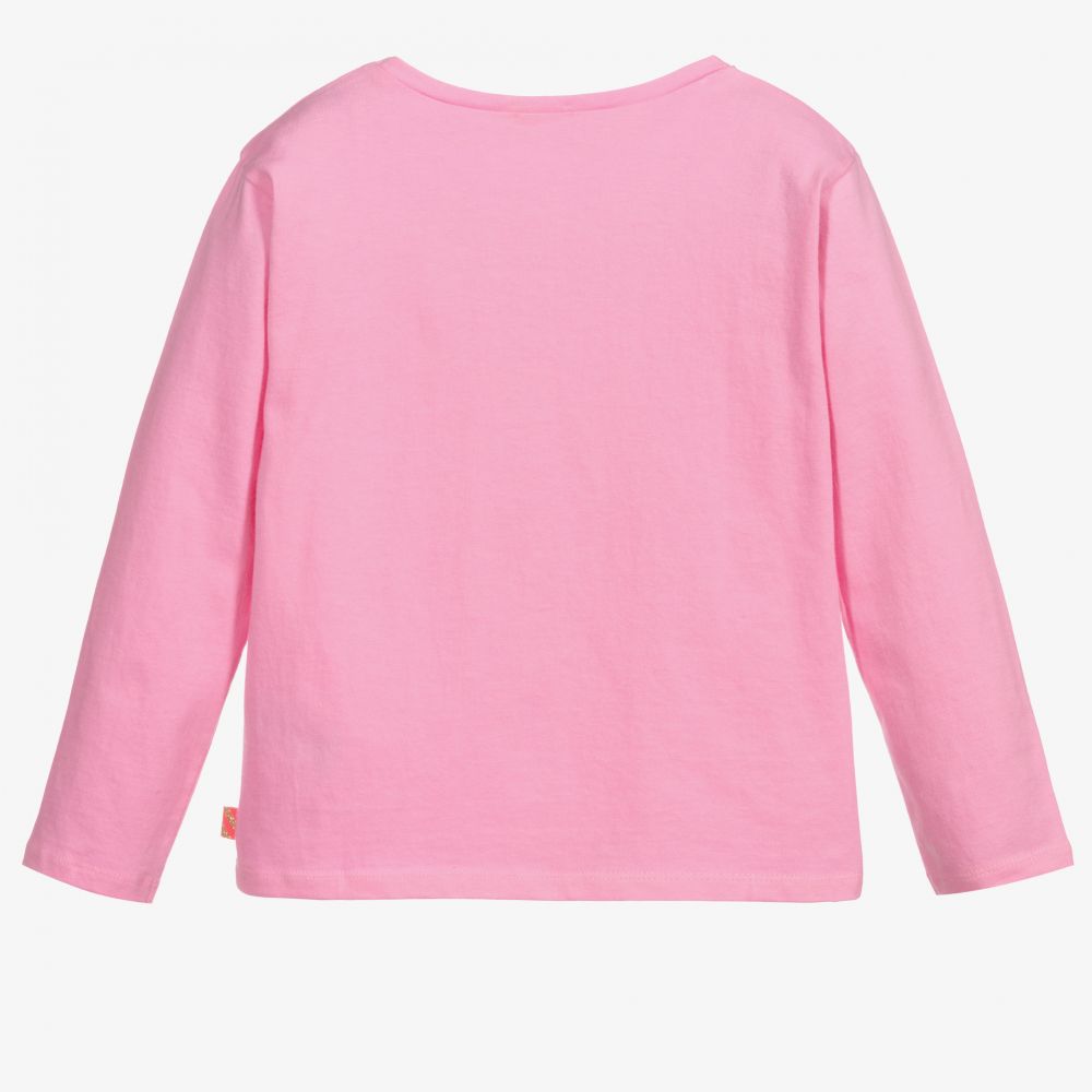 Billieblush-Girls Pink Cotton Jersey Top | Childrensalon Outlet