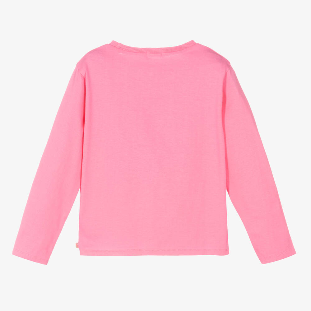 Billieblush-Girls Pink Cotton Logo Top | Childrensalon Outlet