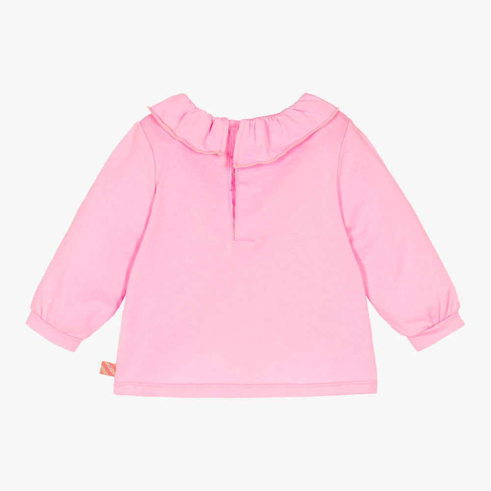 Billieblush-Girls Pink Cotton Pixel Character Top | Childrensalon Outlet