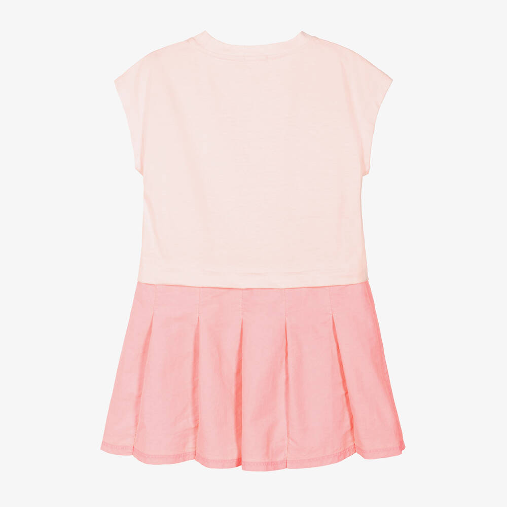 Billieblush-Girls Pink Cotton Pleated Dress | Childrensalon Outlet