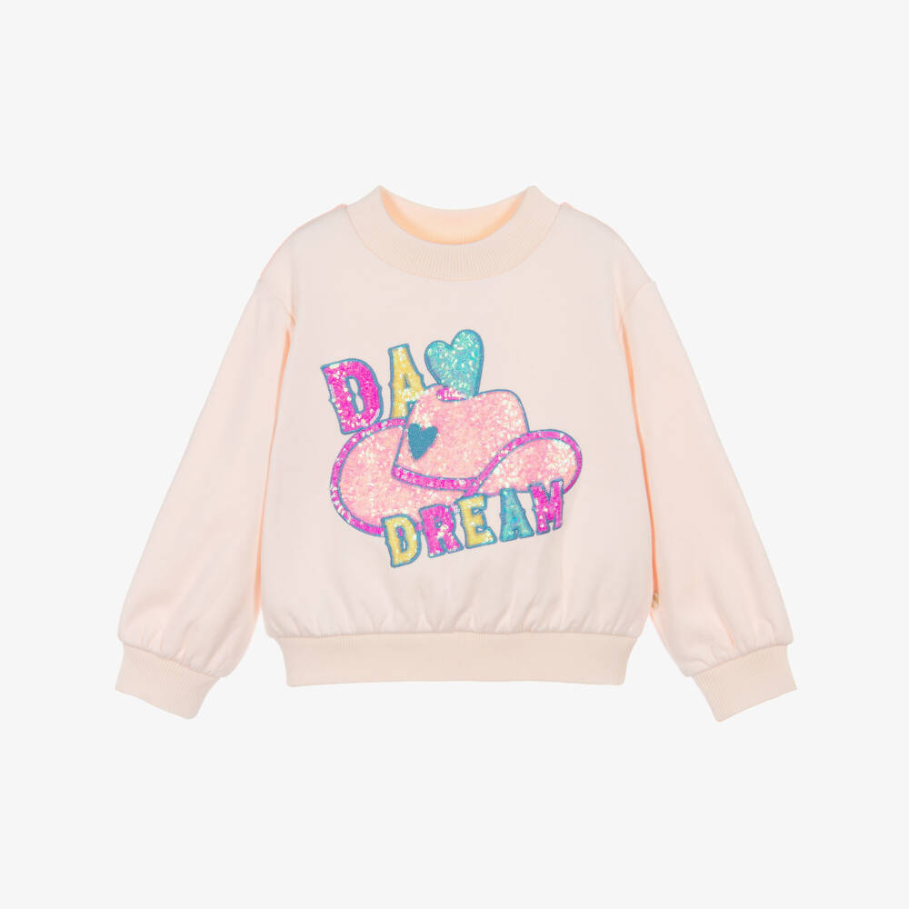 Billieblush-Свитшот для девочек с розовыми пайетками в стиле ковбой | Childrensalon Outlet