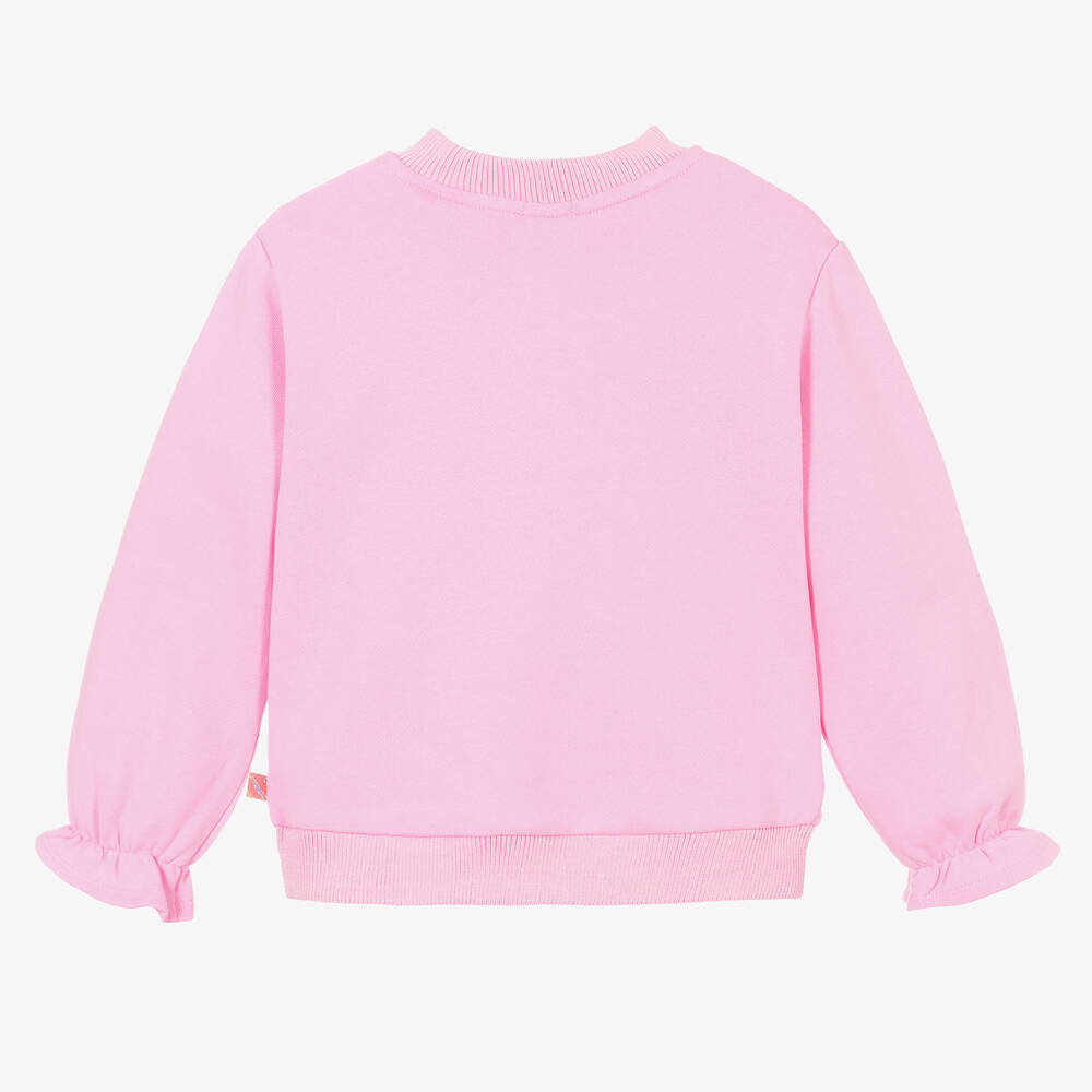Billieblush-Розовый хлопковый свитшот со смайлом | Childrensalon Outlet