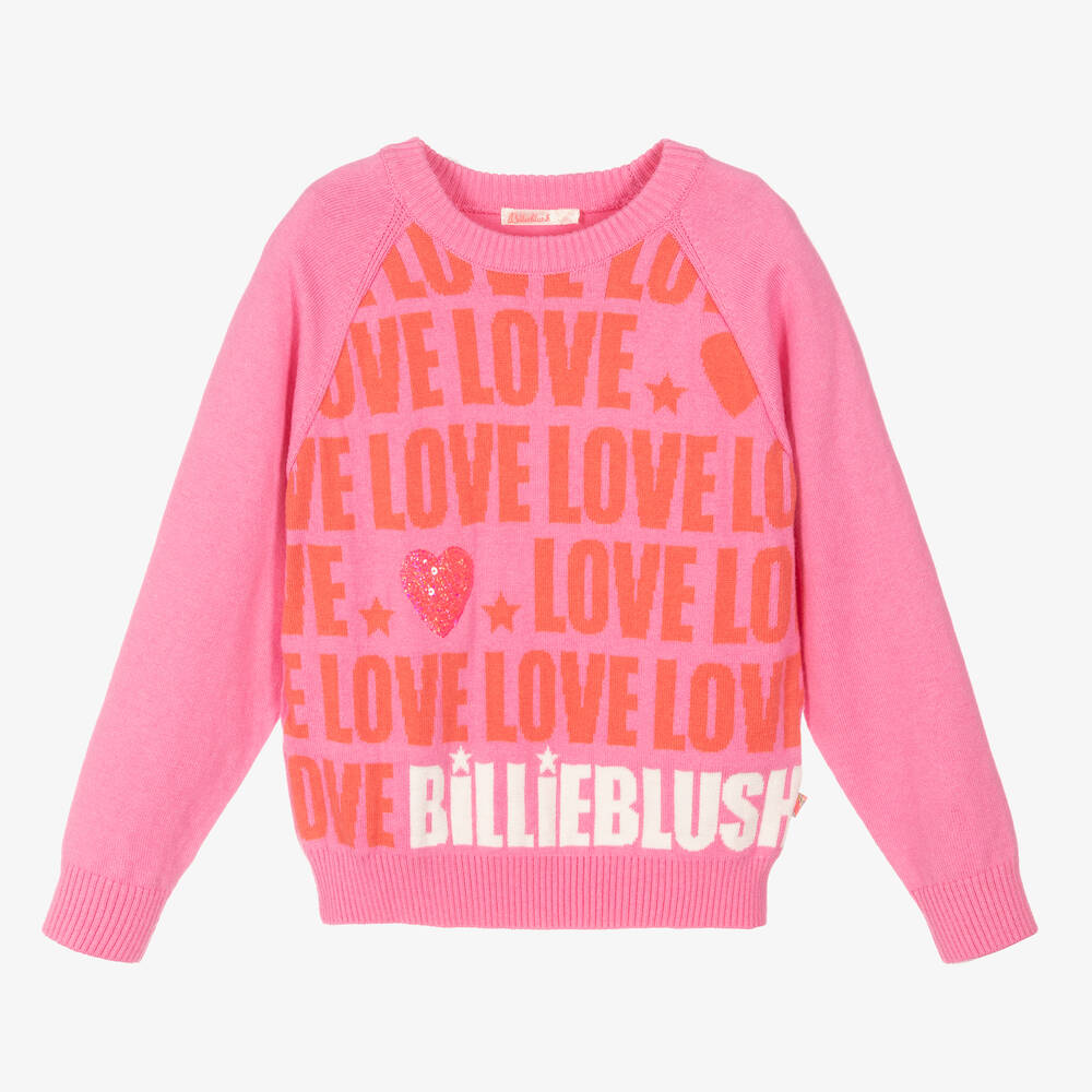 Billieblush - Pull rose en coton Fille | Childrensalon