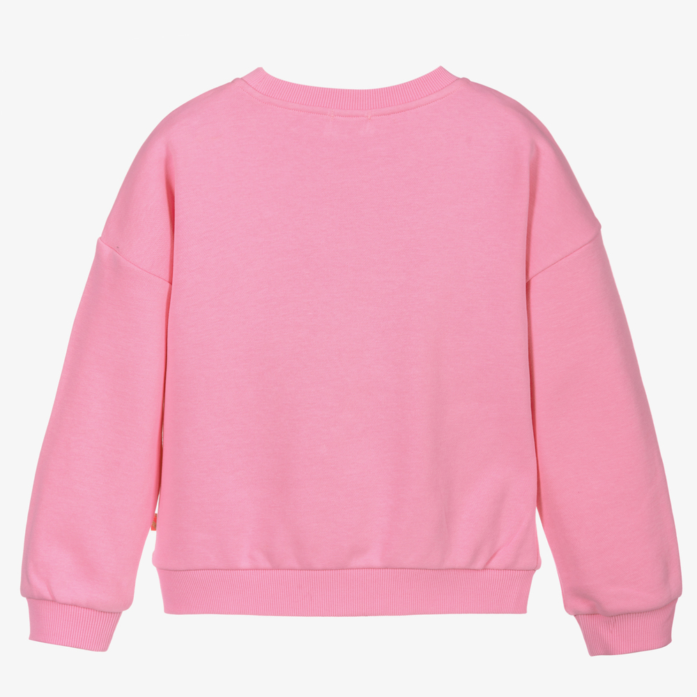 Billieblush-Girls Pink Cotton Sweatshirt | Childrensalon Outlet
