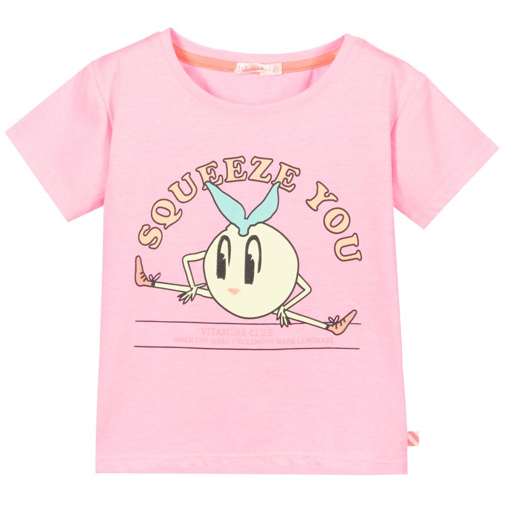 Billieblush - Rosafarbenes Baumwoll-T-Shirt für Mädchen | Childrensalon