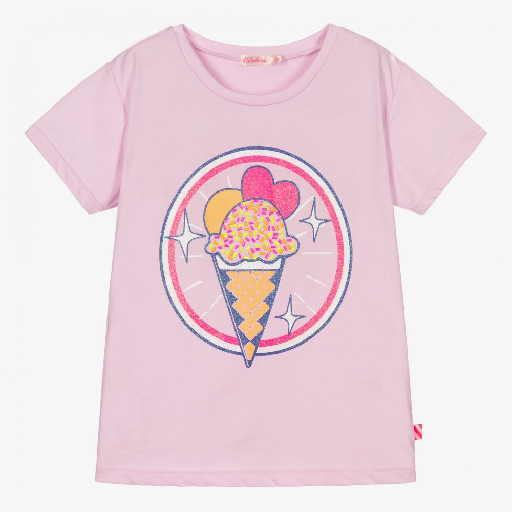 Billieblush - Розовая хлопковая футболка для девочек | Childrensalon