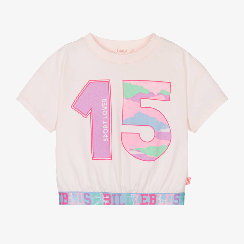 Billieblush - Rosa Baumwoll-T-Shirt für Mädchen | Childrensalon