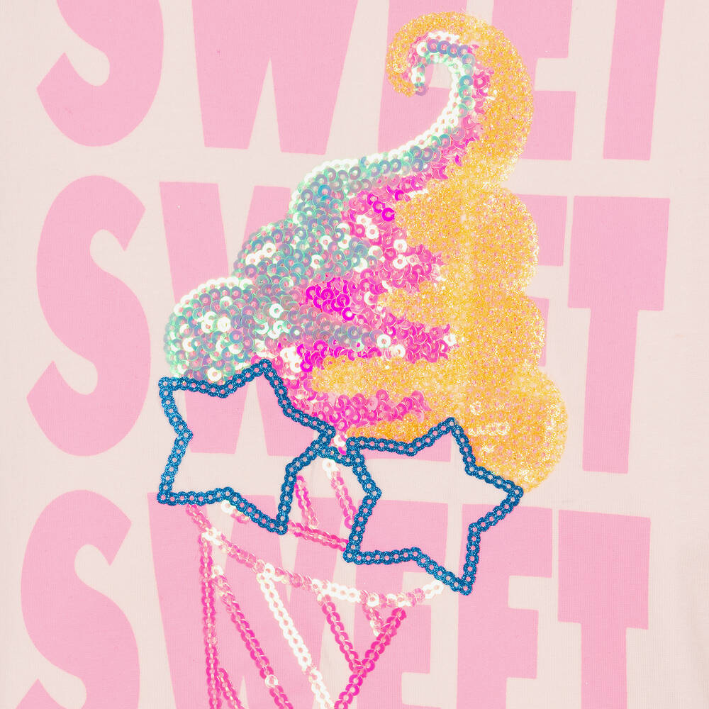 Billieblush-Girls Pink Cotton T-Shirt Dress | Childrensalon Outlet