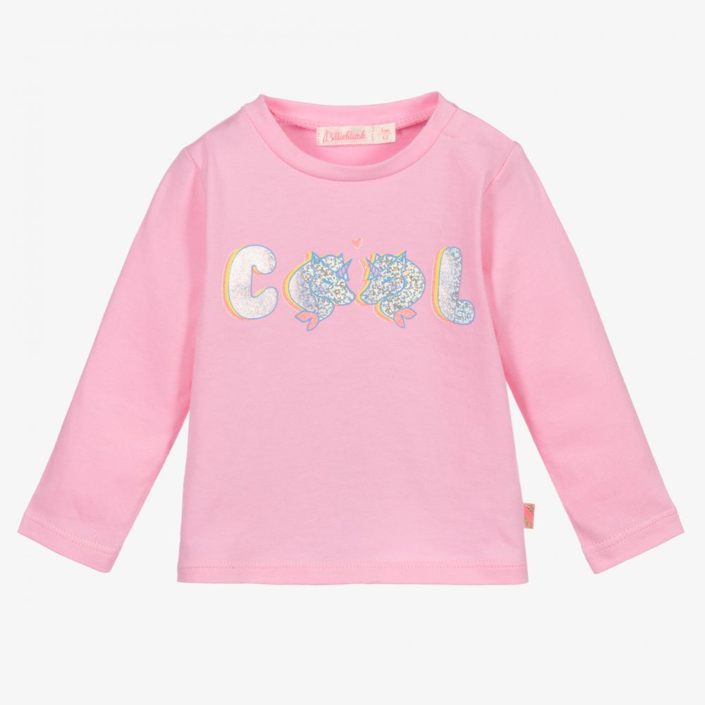 Billieblush - Girls Pink Cotton Top | Childrensalon