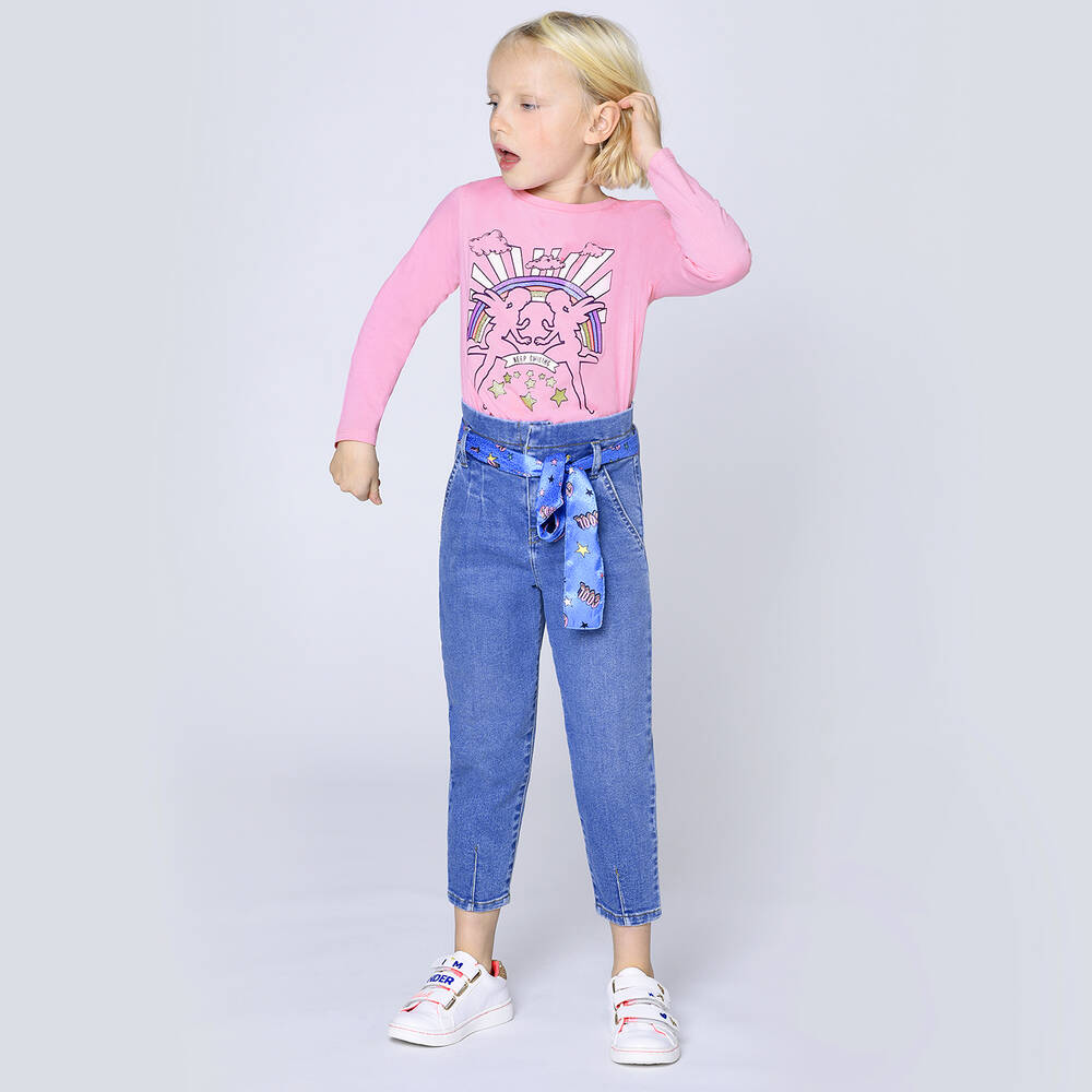 Billieblush-Girls Pink Cotton Top | Childrensalon Outlet