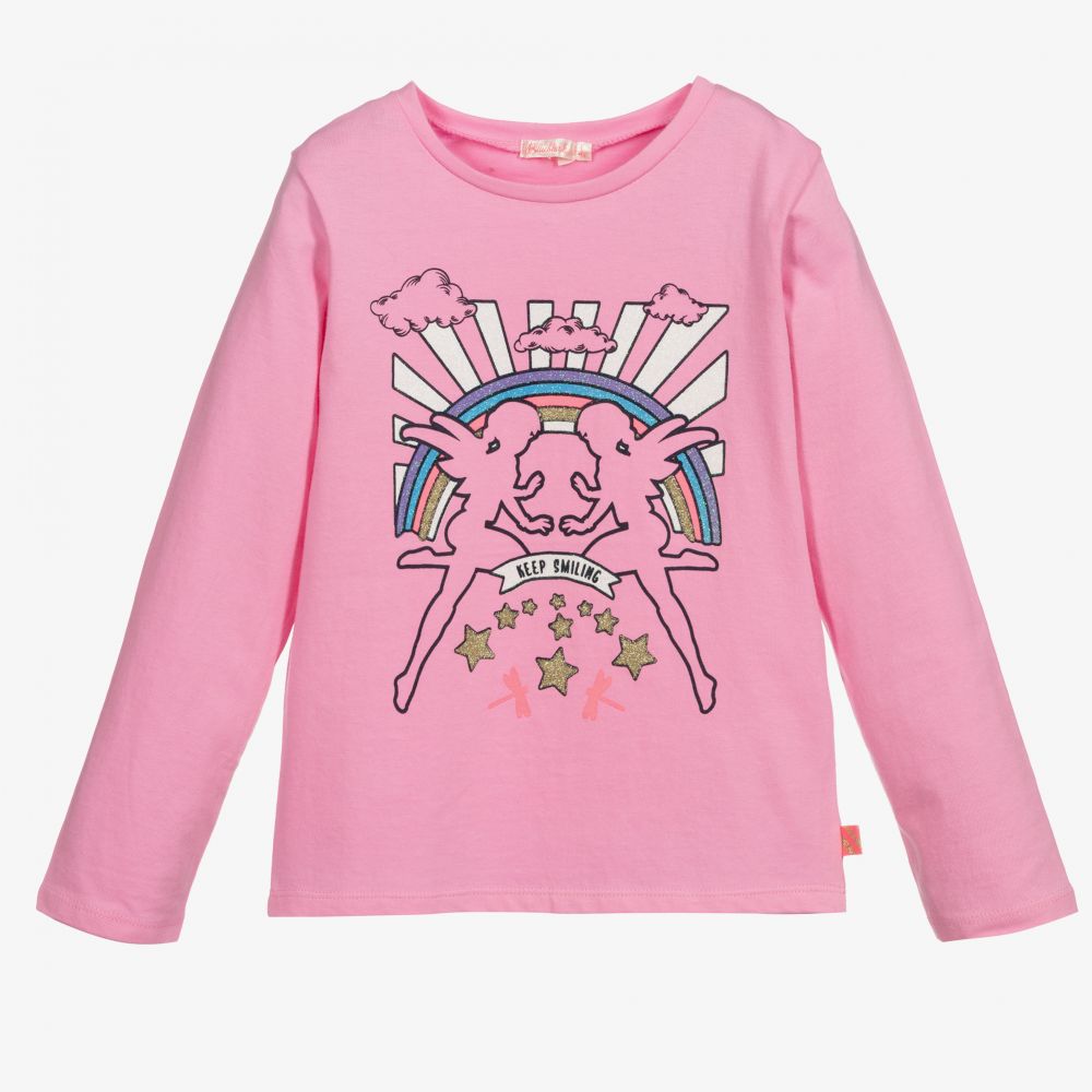 Billieblush - Girls Pink Cotton Top | Childrensalon