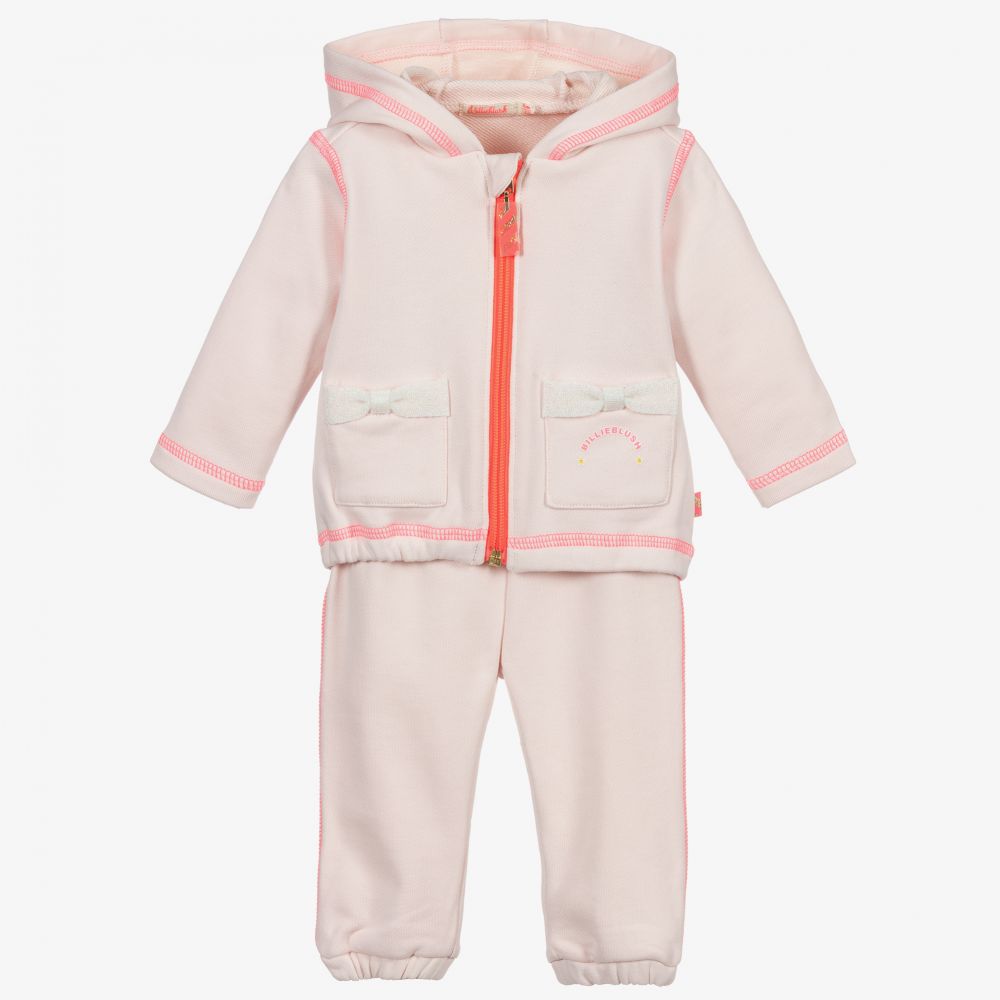 Billieblush-Girls Pink Cotton Tracksuit | Childrensalon Outlet