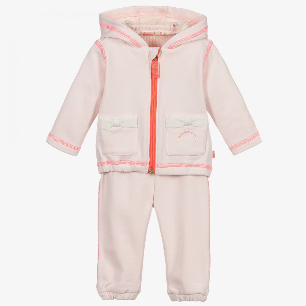 Billieblush - Girls Pink Cotton Tracksuit | Childrensalon