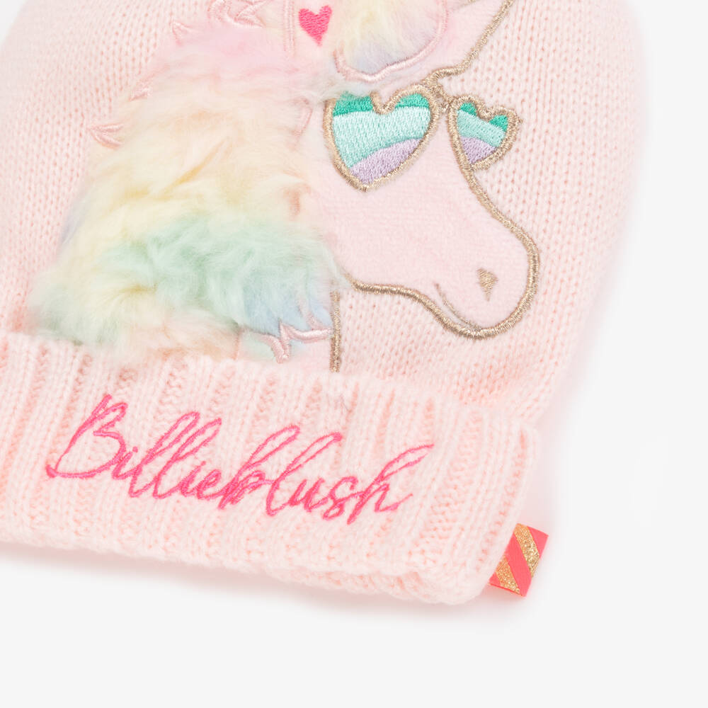 Billieblush-Girls Pink Cozy Pom Beanie | Childrensalon Outlet