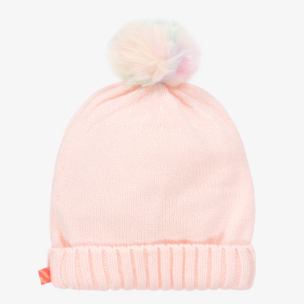 Billieblush-Girls Pink Cozy Pom Beanie | Childrensalon Outlet