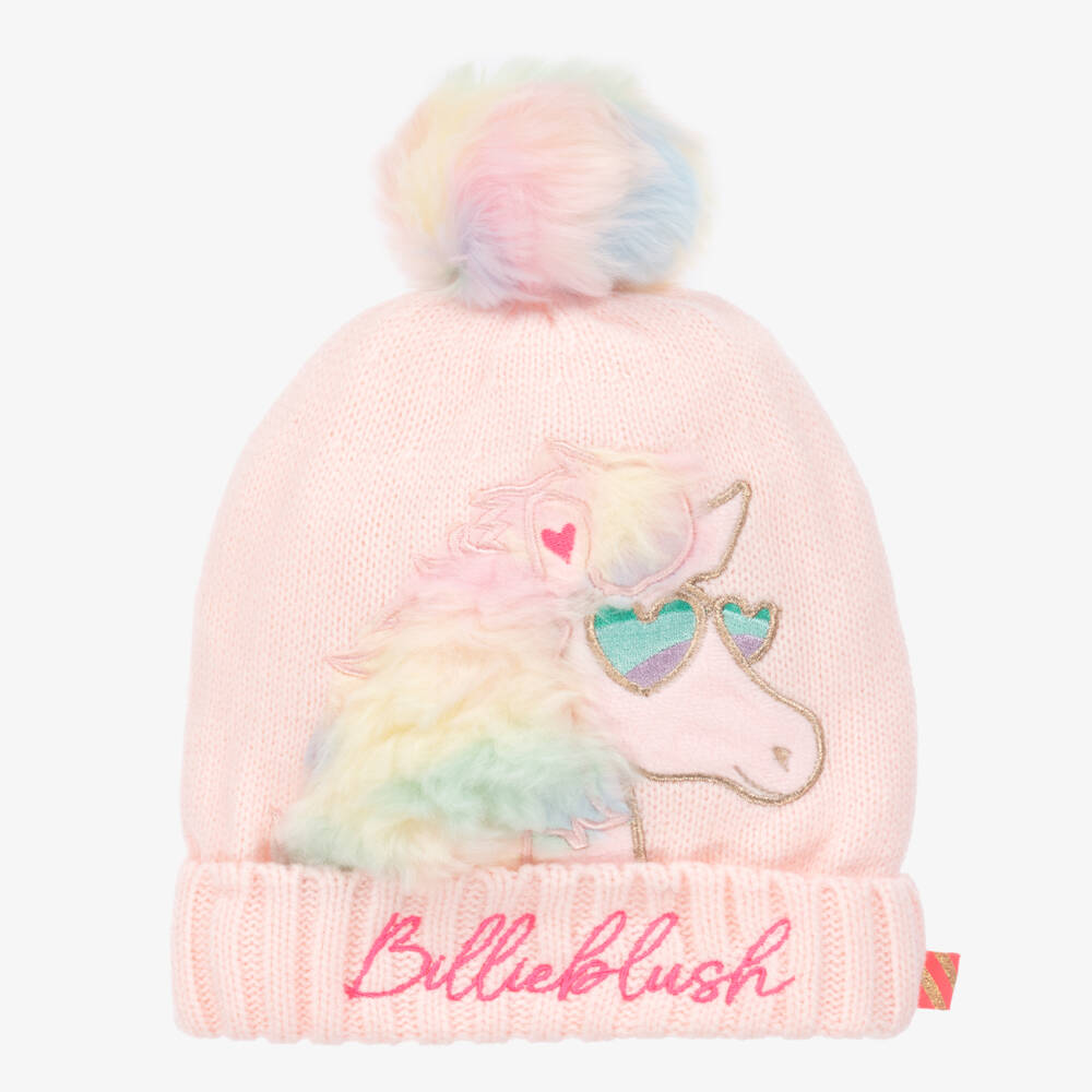 Billieblush-Розовая уютная шапка с помпоном для девочек | Childrensalon Outlet