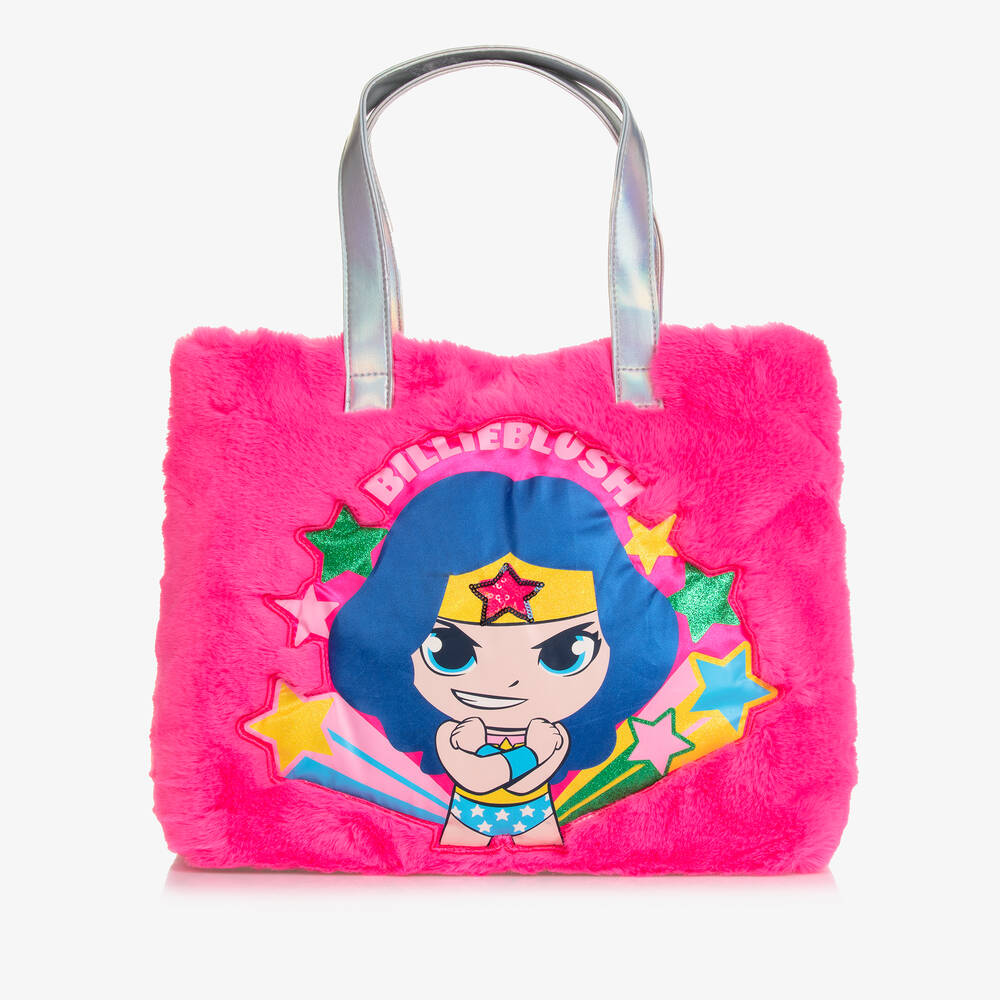 Billieblush-Girls Pink DC Faux Fur Bag | Childrensalon Outlet