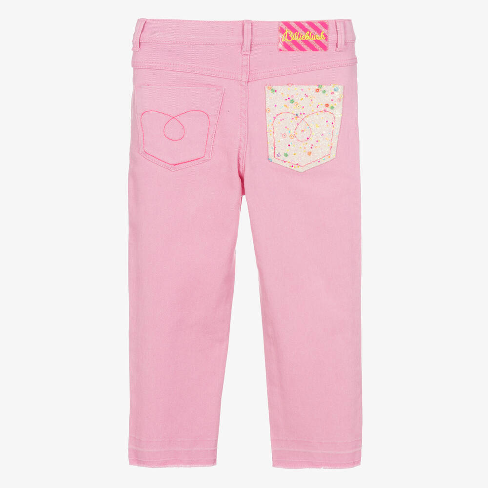 Billieblush-Girls Pink Denim Jeans | Childrensalon Outlet