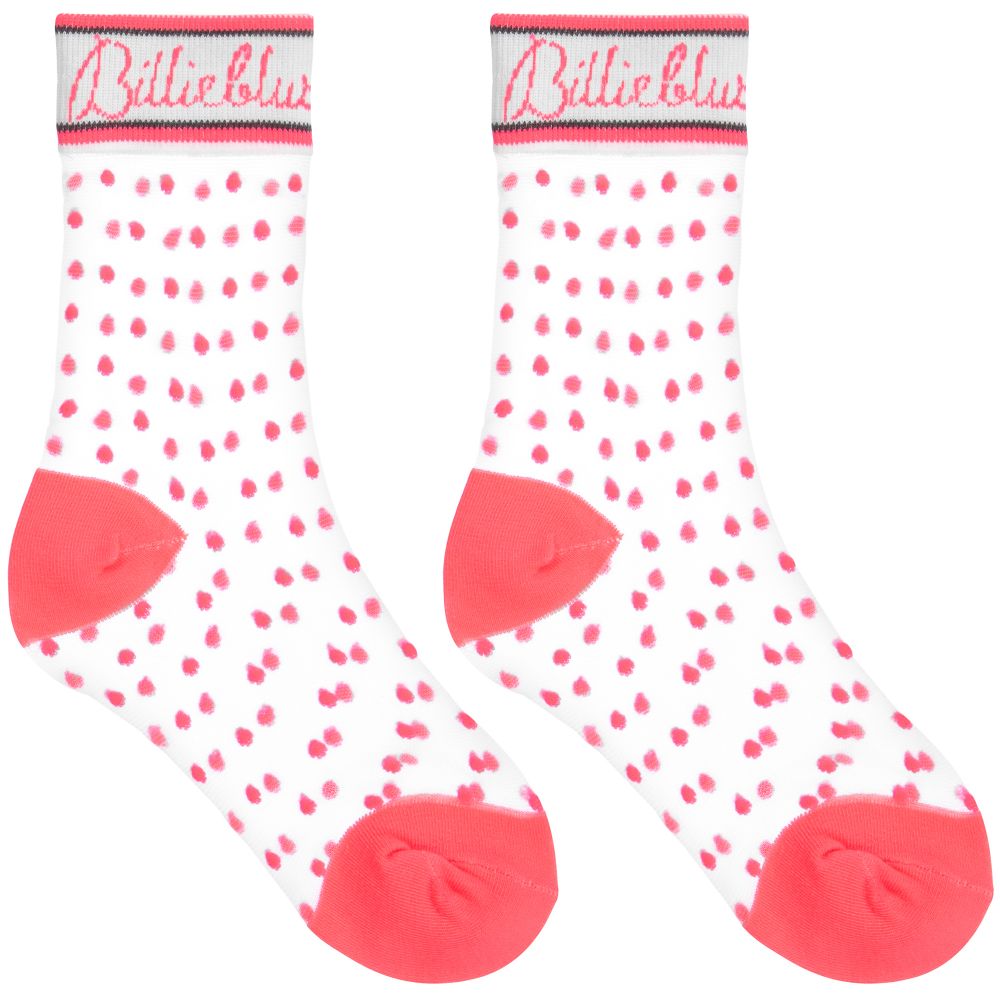 Billieblush - Girls Pink Dotty Socks | Childrensalon