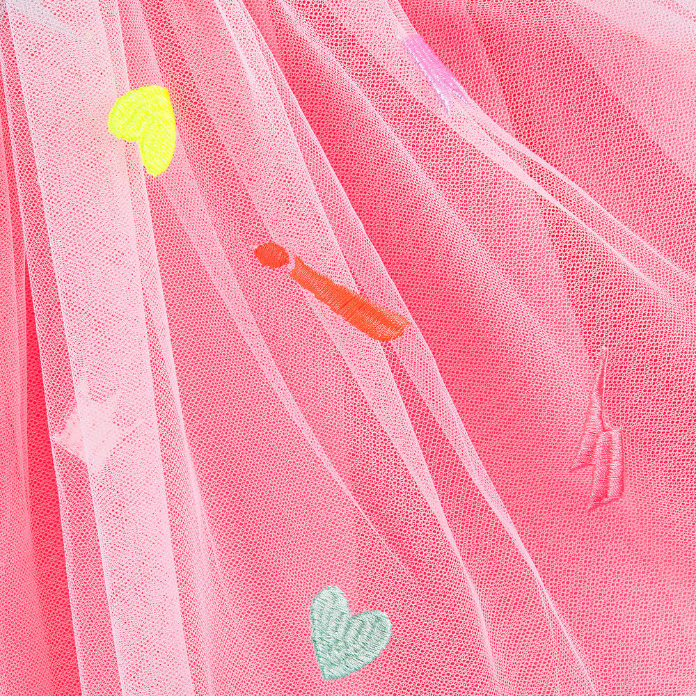 Billieblush-Girls Pink Embroidered Tulle Dress | Childrensalon Outlet