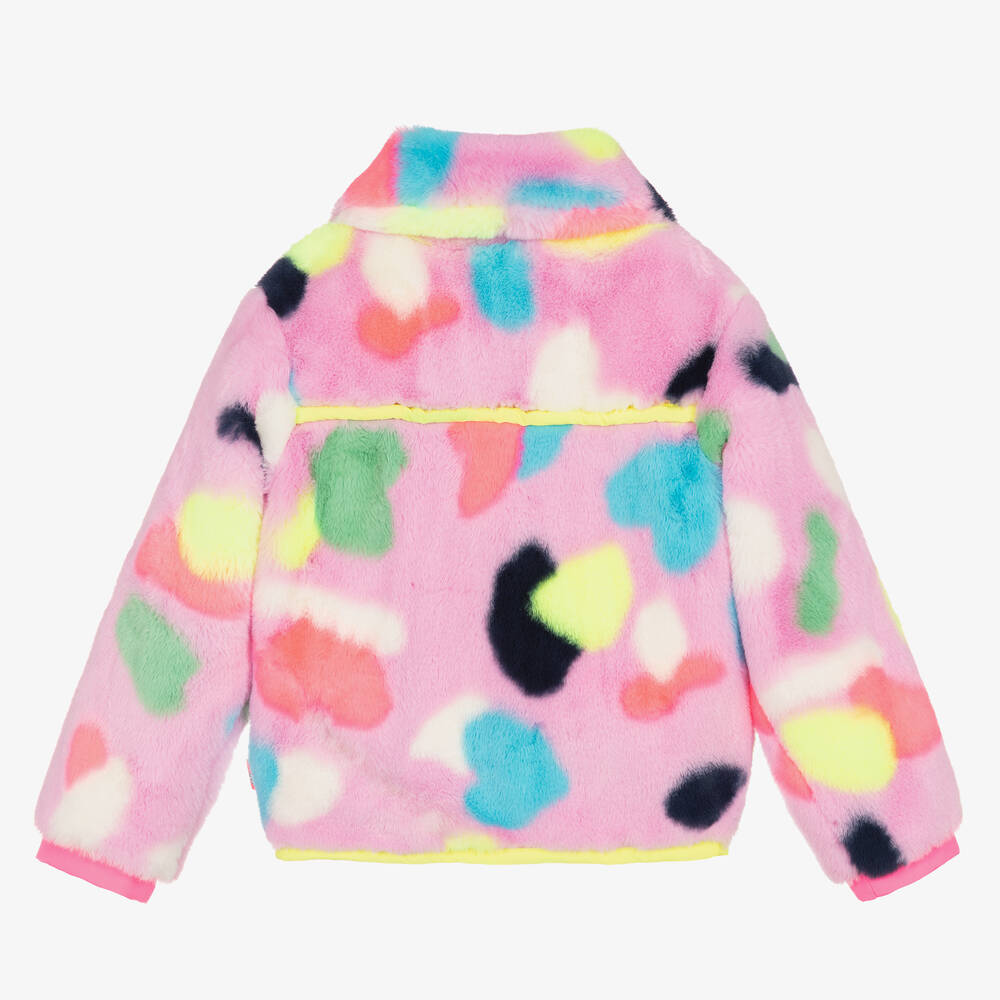 Billieblush-جاكيت فرو صناعي لون زهري للبنات | Childrensalon Outlet