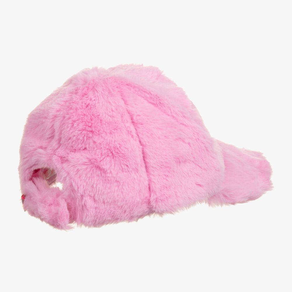 Billieblush Girls Pink Faux Fur DC Cap Childrensalon Outlet