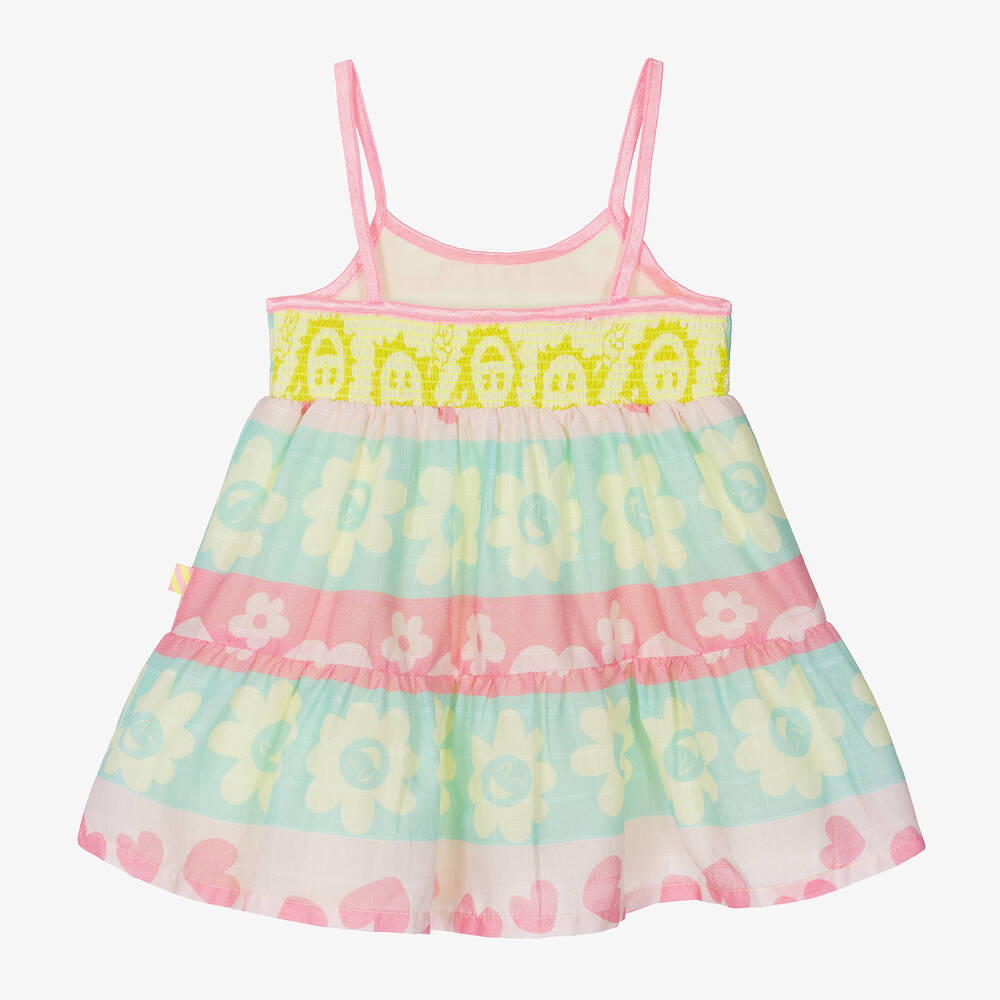 Billieblush-Girls Pink Flower & Heart Cotton Dress | Childrensalon Outlet