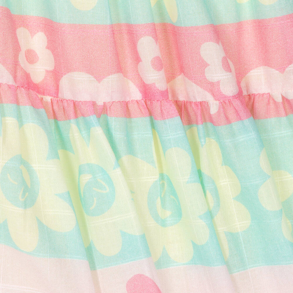 Billieblush-Girls Pink Flower & Heart Cotton Dress | Childrensalon Outlet