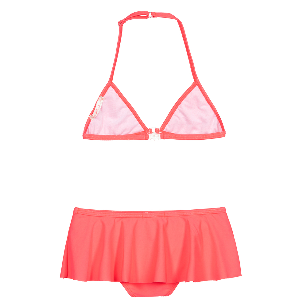 Billieblush-Girls Pink Frilled Bikini  | Childrensalon Outlet