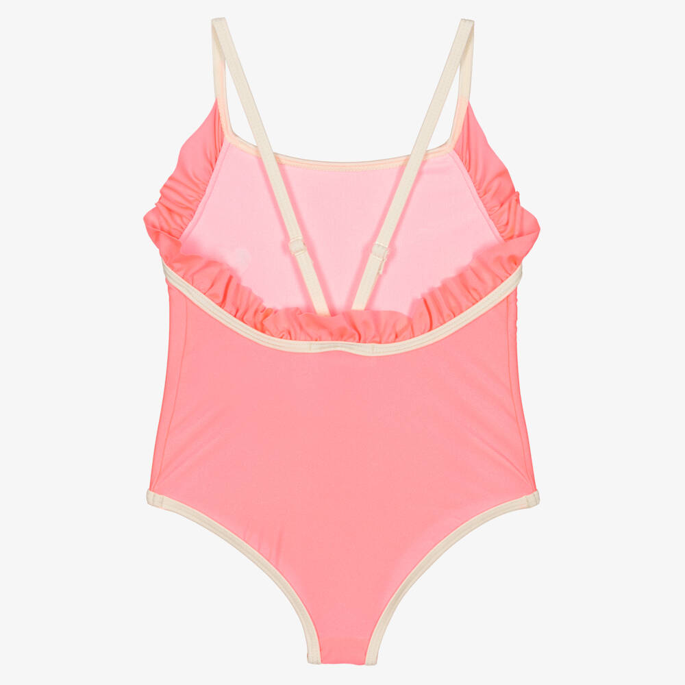 Billieblush-Girls Pink Frilled Swimsuit | Childrensalon Outlet