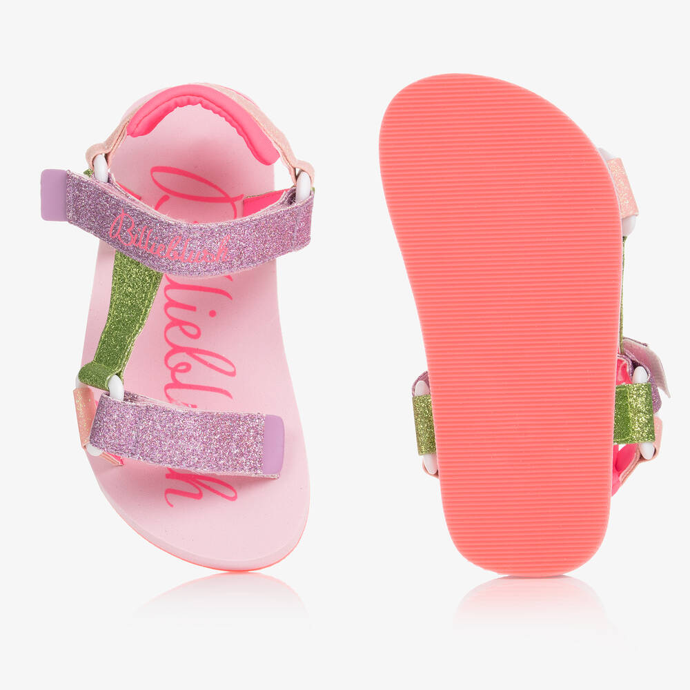 Billieblush-Girls Pink Glitter Sandals | Childrensalon Outlet