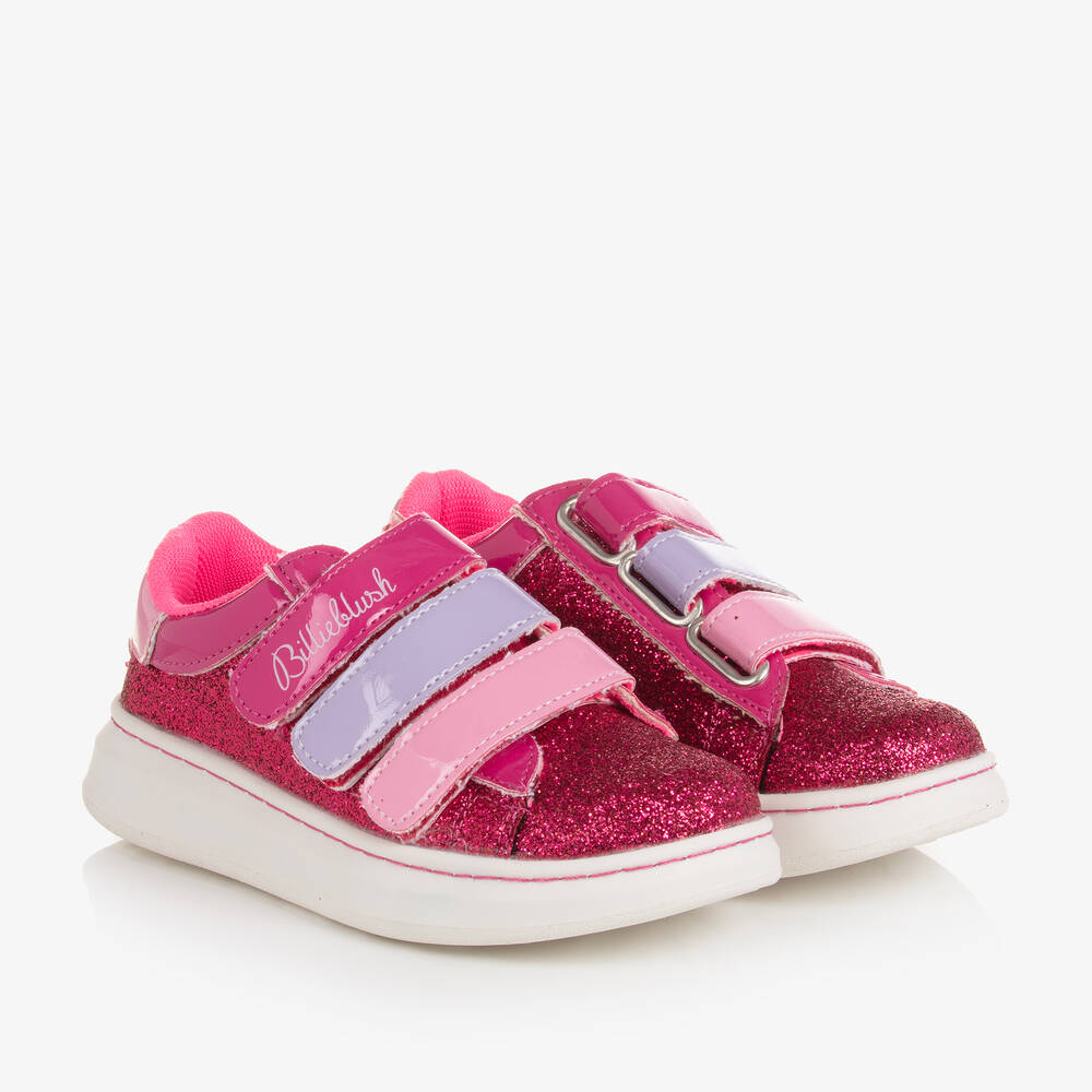 Billieblush - Girls Pink Glitter Trainers | Childrensalon