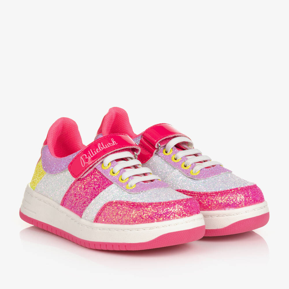 Billieblush Girls Pink Glitter Trainers Childrensalon Outlet