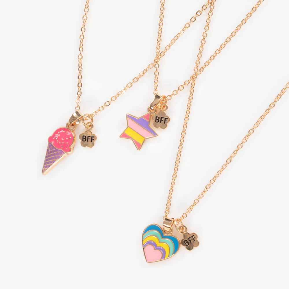Billieblush-Girls Pink & Gold Friendship Necklaces | Childrensalon Outlet