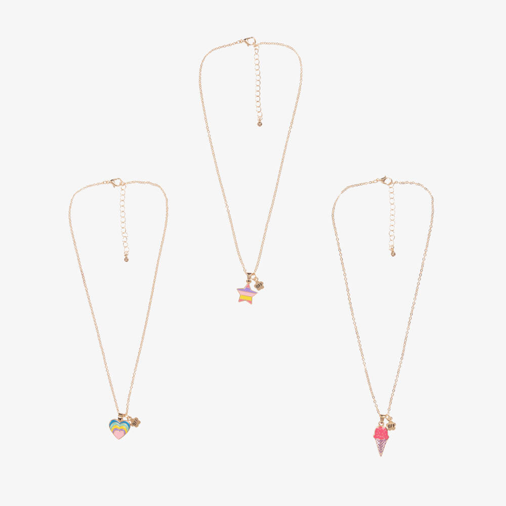 Billieblush-Girls Pink & Gold Friendship Necklaces | Childrensalon Outlet