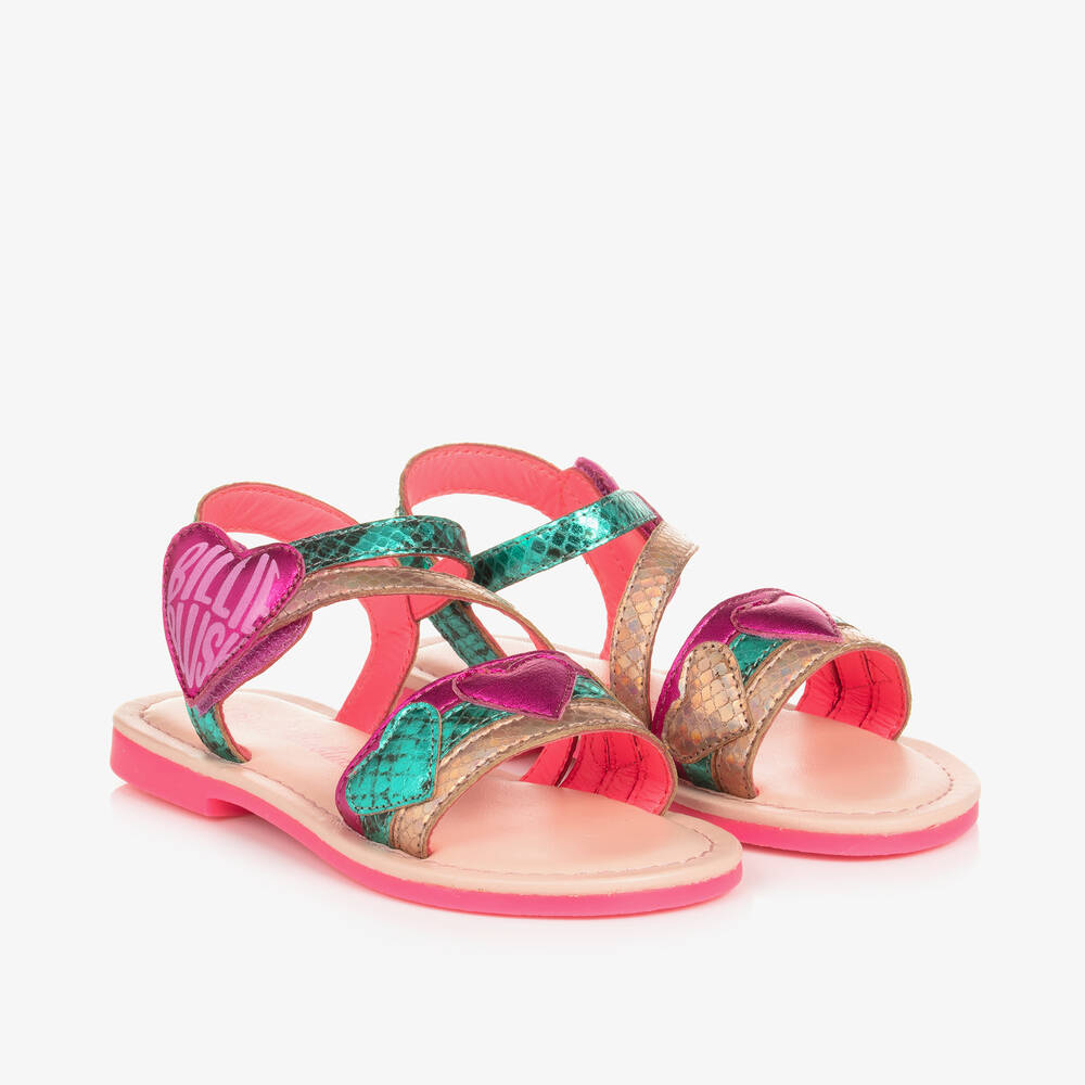 Green and pink sandals hot sale