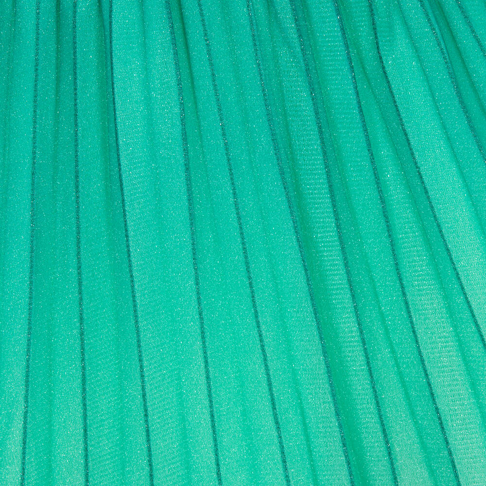 Billieblush-Girls Pink & Green Pleated Jersey Dress  | Childrensalon Outlet