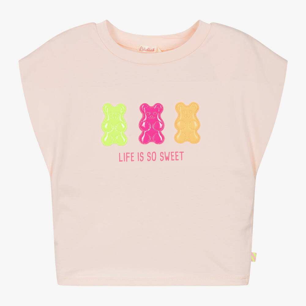 Billieblush-Girls Pink Gummy Bear Sleeveless Tee | Childrensalon Outlet