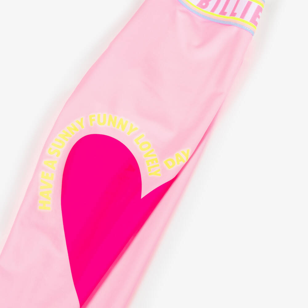 Billieblush-Girls' Pink Heart Stretch Leggings | Childrensalon Outlet