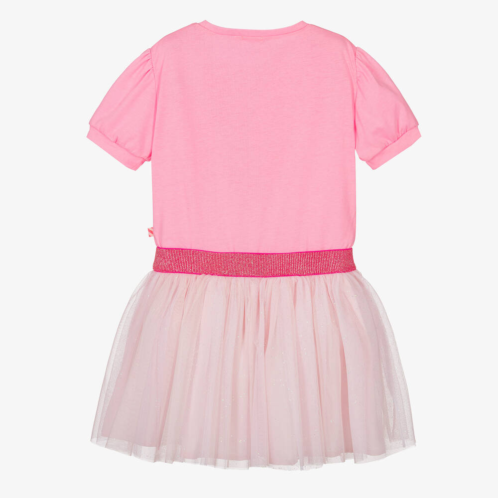 Billieblush-Girls Pink Heart Tulle Dress | Childrensalon Outlet